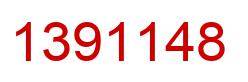 Number 1391148 red image