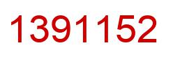 Number 1391152 red image