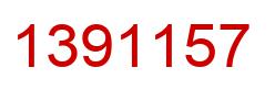 Number 1391157 red image