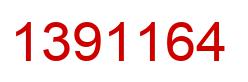 Number 1391164 red image