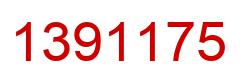 Number 1391175 red image