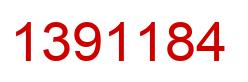 Number 1391184 red image