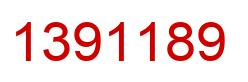 Number 1391189 red image