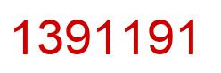 Number 1391191 red image