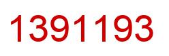 Number 1391193 red image