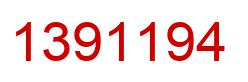 Number 1391194 red image