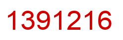 Number 1391216 red image