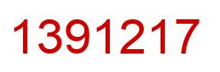 Number 1391217 red image