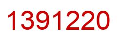 Number 1391220 red image