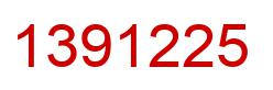 Number 1391225 red image