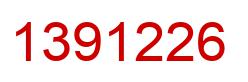 Number 1391226 red image