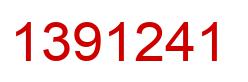 Number 1391241 red image