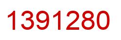 Number 1391280 red image