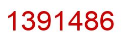 Number 1391486 red image