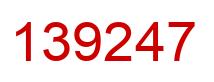 Number 139247 red image