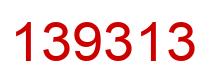 Number 139313 red image
