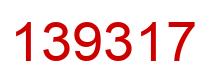 Number 139317 red image