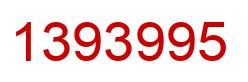 Number 1393995 red image