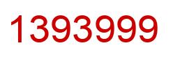 Número 1393999 imagen rojo
