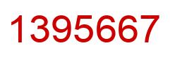 Número 1395667 imagen rojo