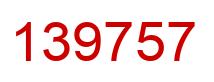 Number 139757 red image