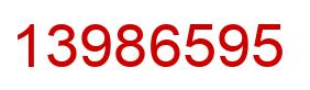 Número 13986595 imagen rojo