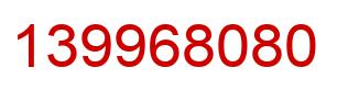 Number 139968080 red image