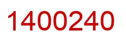 Number 1400240 red image
