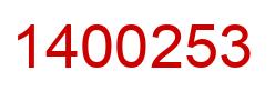 Number 1400253 red image