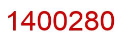 Number 1400280 red image