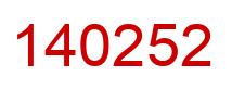 Número 140252 imagen rojo