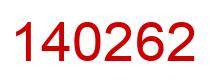 Número 140262 imagen rojo