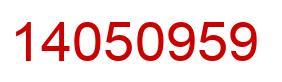 Number 14050959 red image
