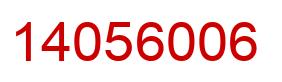 Number 14056006 red image