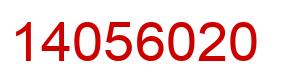 Number 14056020 red image