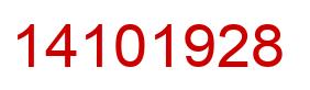 Número 14101928 imagen rojo