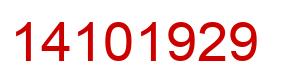 Número 14101929 imagen rojo