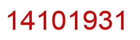 Número 14101931 imagen rojo