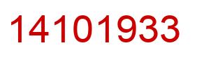 Número 14101933 imagen rojo