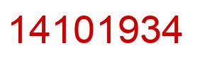 Número 14101934 imagen rojo