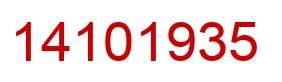 Número 14101935 imagen rojo