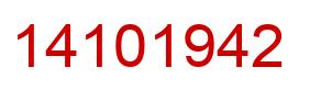 Número 14101942 imagen rojo