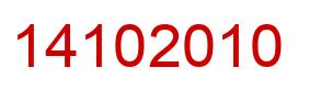 Number 14102010 red image