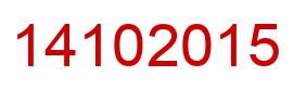 Number 14102015 red image