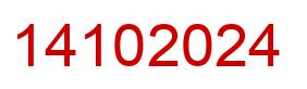 Number 14102024 red image