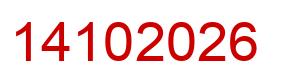Number 14102026 red image