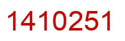 Number 1410251 red image