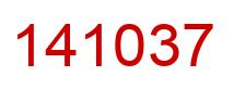Number 141037 red image