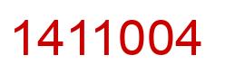 Número 1411004 imagen rojo