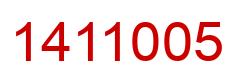 Número 1411005 imagen rojo